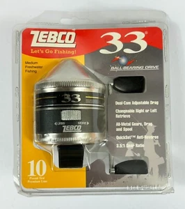 Zebco 33 Dual Cam Rhino Ball Bearing Drive Freshwater Fishing Reel New Sealed - Picture 1 of 6