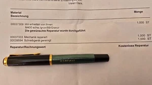 Pelikan M400 14C-585 OBB Kolbenfüller, Füllfederhalter Füller schwarz-grün - Bild 1 von 10