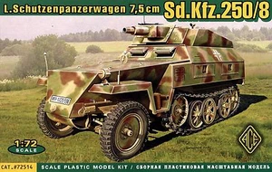 ACE 1/72 72514 alemán L.Schutzenpanzerwagen 7,5 cm Sd.Kfz.250/8 media pista - Imagen 1 de 1