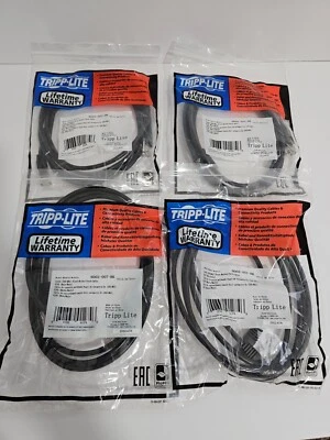 Cisco 7ft Lot of 4 Cat5E RJ45-RJ45 Patch Cord Black - Image 1 of 2