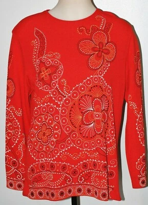Vintage 1970s JC Penney Women's Red Long Sleeve Blouse size 18 - Image 1 of 4