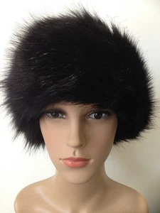 New Women Russian Thick Fluffy Fox FAUX Fur Headband Hat Winter Ear Warmer Ski - Picture 1 of 6