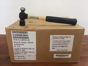 Vaughan FS016 Super Steel 16oz Ball Pein Hammers. Qty. 1 x Box of 24. Made U.S.A - Picture 1 of 11