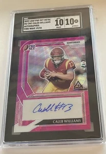 2022 Caleb Williams Leaf Pro Set Pink Wave NIL RC Auto /20 #PA-CW2 USC SGC 10 - Picture 1 of 1