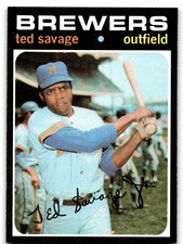 1971 Topps Baseball Ted Savage Milwaukee Brewers #76