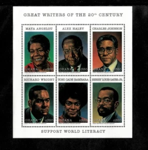 Ghana 1998 - Black Writers - Sheet of 6 Stamps - Scott #2027 - MNH - Picture 1 of 1