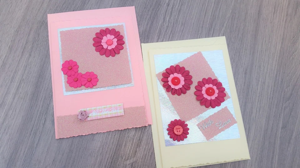 Greetings cards, any occasion, handmade, pack of 2 - Image 1 of 1