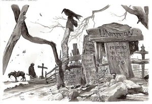 PASQUALE FRISENDA - Tavola originale "Boot Hill" - Picture 1 of 1