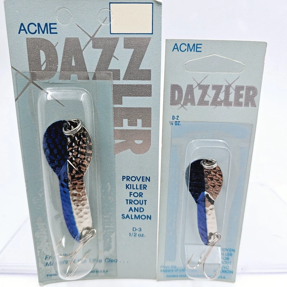 Antiga Nova Colher de Pesca Acme Dazzler 1/4 Ou 1/2 Oz Você Escolhe Truta Salmão Walleye - Imagem 1 de 1