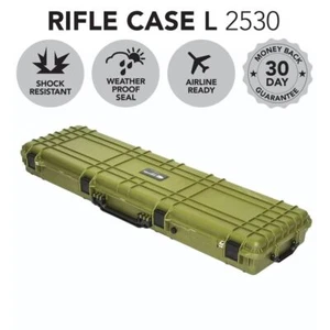 Hard Gun Case Rifle Shotgun Travel Protective Airline Approved Waterproof Olive - Picture 1 of 11