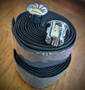 2 SETS ! MURPHY CYCLES CORK BICYCLE HANDLEBAR TAPE & PLUGS - FREE USA SHIPPING - Picture 1 of 3
