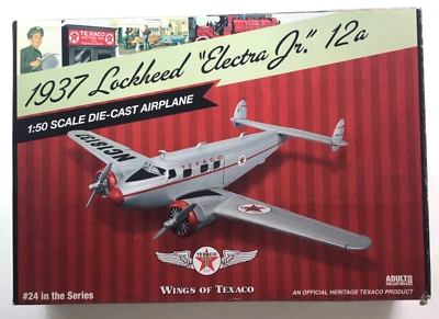 Wings of Texaco Vintage Fuel CP7390 #24 1937 Lockheed Electra Jr. 12a 1:50 MIOB - Image 1 of 4