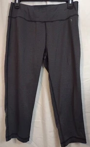 Leggings/pantalones recortados Danskin atléticos/yoga--gris/negro a rayas--medianos 8/10 - Imagen 1 de 4