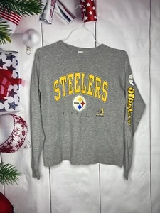 Pittsburgh Steelers Vintage Long Sleeve Shirt 1998 Riddell Youth Large NFL Kids - Picture 1 of 3