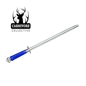 Carnivore Collective 12" Chrome Oval Finecut Sharpening Steel - Picture 1 of 1