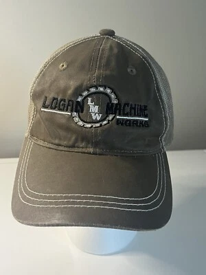 Gorra de camionero de béisbol Logan Machine Works Alabama Company malla trasera neutra topo Foto 1 de 4