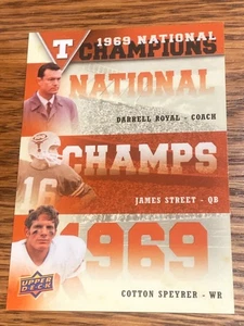 2011 Upper Deck Texas Longhorns 1969 National Champions Royal Street Speyrer - Picture 1 of 2