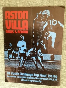 Aston Villa v Liverpool Youth (F A Youth Cup Final 1st Leg) 17/4/1972 - Picture 1 of 2