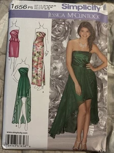 Simplicity 1656 Jessica McClintock Misses Evening Dress Size 12-20 UNCUT - Picture 1 of 2