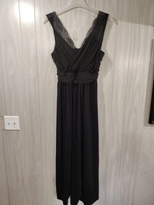 Beautiful Women's Black Lace Strap Full Wrap Gothic Alternative Dress L Vampire - Picture 1 of 10