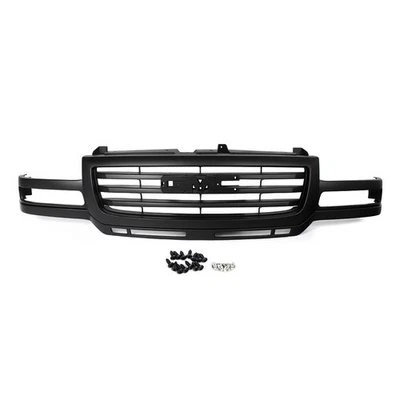 Front Upper Grille Assembly Matte Black For 2003-2007 GMC Sierra 2500 3500 HD - Image 1 of 4