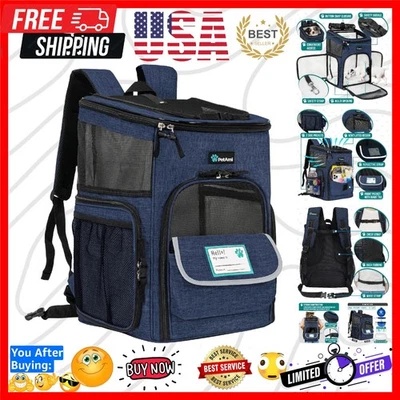 Mochila portaequipajes para perros, mochilas para gatos aprobadas por aerolíneas para llevar pequeñas grandes... Foto 1 de 4