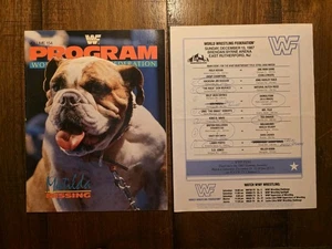 WWF  Program #154 with Match Card Matilda MeadowlandsArena, NJ December 1987  - Picture 1 of 12