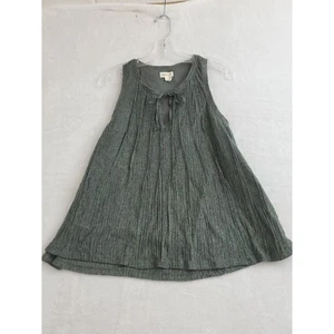 Blusa senza maniche Meadow Rue Anthropologie donna XS verde plissettata boho floreale - Foto 1 di 8