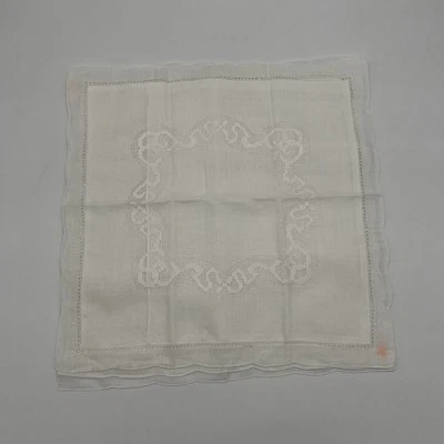 Juego De 3 Fundas De Almohada De Lino De Colección - Encaje Cutwork Cuadrado Blanco ¡Precioso! Foto 1 de 4
