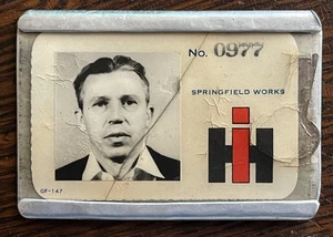 Vintage Mitarbeiterausweis Abzeichen International Harvester Springfield Ohio 1940er - Bild 1 von 18