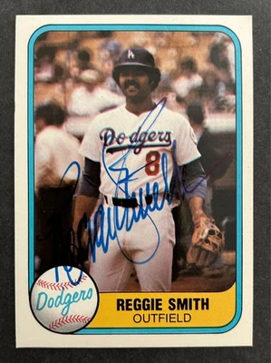 1981 Fleer Baseball Reggie Smith Autographed Card #111 NRMT-MT + BONUS CARDS - Image 1 of 2