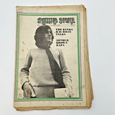 Rolling Stone Magazine No 45 UK 2/6 November 10, 1969 Arthur Brown Kinks      W9 - Image 1 of 4