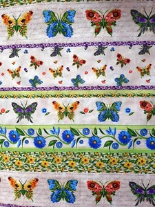 Butterfly Collage Cotton Quilt Fabric 3 Yds X 45" wide - Picture 1 of 7