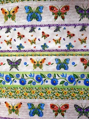 Butterfly Collage Cotton Quilt Fabric 3 Yds X 45" wide   - Image 1 of 4