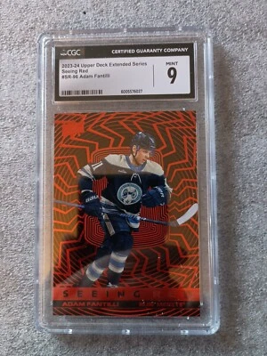 2023-24 Upper Deck Seeing Red ADAM FANTILLI #SR-96 Columbus Blue Jackets CGC 9 - Image 1 of 3