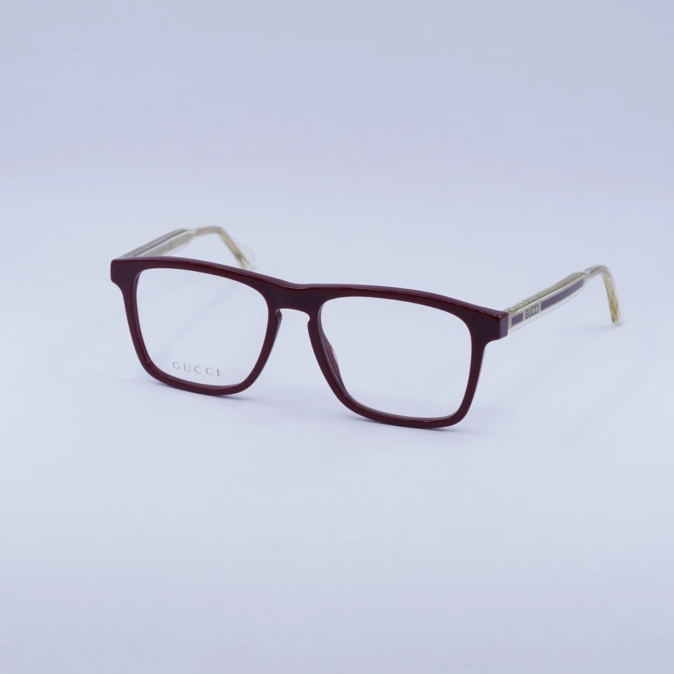 Gucci Gg0561o 003 Burgundy Square Men's 54 Mm Eyeglasses