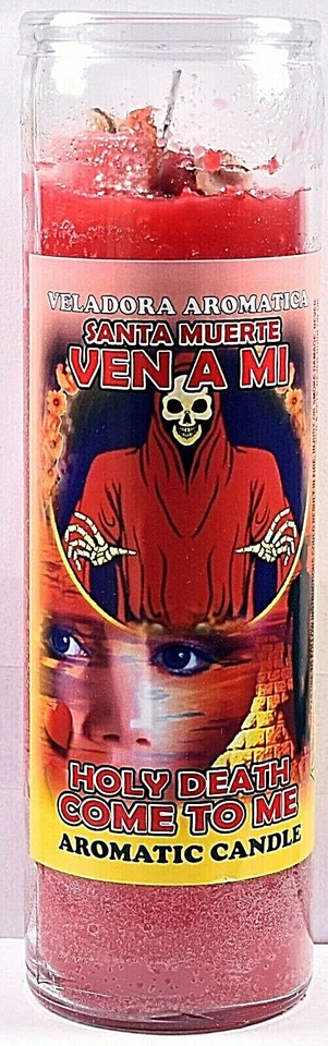 CANDLE COCKTAIL AROMATIC VELA HOLY DEATH COME TO ME- SANTA MUERTE VEN A MI VELA - Image 1 of 1