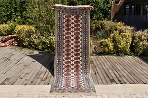 Alfombra Turkoman 2x7 Tejida a Mano Alfombra Oriental 85x242cm Corredor Alfombra Ecléctica - Imagen 1 de 11