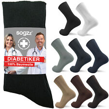 6-24 Paar SOGZZ® Diabetiker Socken ohne Gummi / Naht 100% Baumwolle Herren Damen