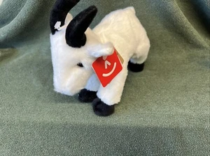 Aurora White Mountain Goat With Black Feet Soft Plush Toy 7” Tags - Picture 1 of 5