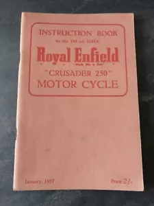 Libro de instrucciones 248 cc Royal Enfield Crusader 250 moto 1957 - Imagen 1 de 2