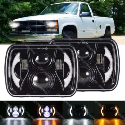 Faro LED Hi-Lo de 5x7" 7x6" pulgadas para camioneta Chevy C1500 C2500 C3500 Suburban Foto 1 de 4