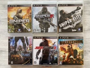 SONY PS3 Sniper 1 2 & Elite V2 & Fracture & Just Cause 2 & Bullet Storm set - Picture 1 of 14