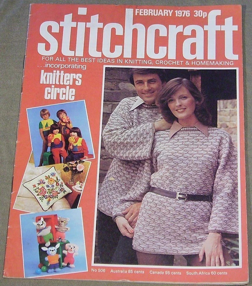 Stitchcraft February 1976 No. 506 - Best Ideas in Knitting Crocheting Patterns - Image 1 of 1