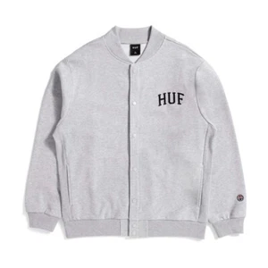 HUF Worldwide "Atheltic" Cardigan (Heather Grey) Buttoned Sweater - Bild 1 von 1