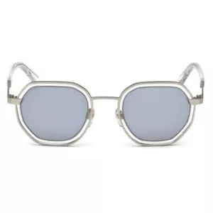 Diesel DL0267 17C silberne klare quadratische Kunststoff-Sonnenbrille Gestell 48-23-145 - Bild 1 von 3
