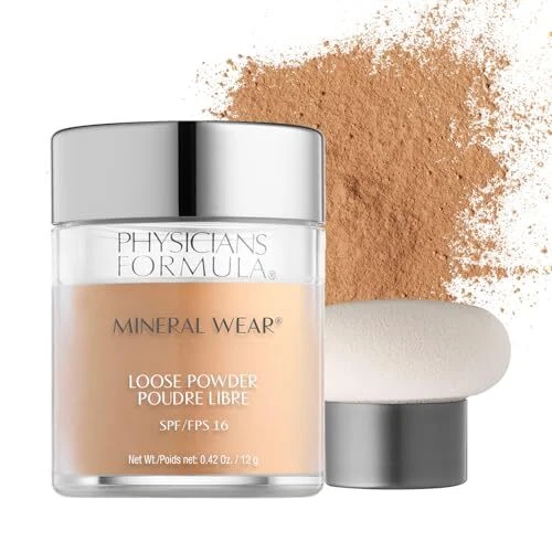 Talc Free Medium Beige Loose Mineral Face Powder for Sensitive Skin - Image 1 of 4