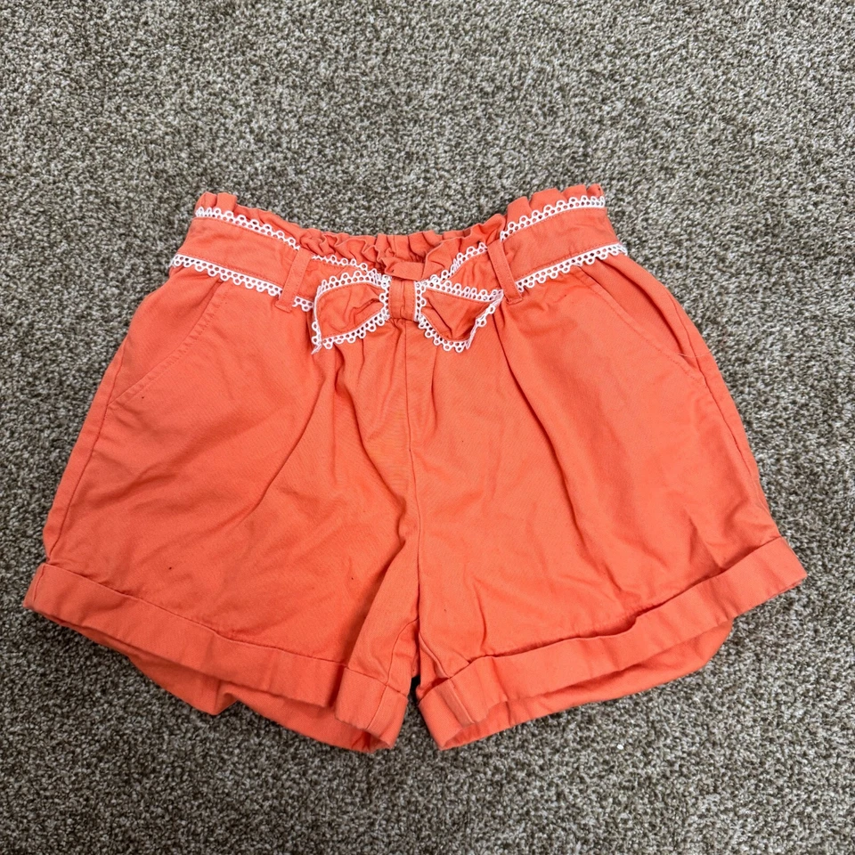 Janie And Jack Bolsa de Papel Pantalones Cortos Niña 12 Bali Puesta de Sol Círculo Borde Lona Puños Foto 1 de 4