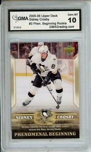 SIDNEY CROSBY 2005-06 Upper Deck Phenomenal Beginning #3 GMA 10 Rookie Card RC
