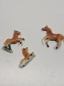 vintage miniature bone china horses made in japan - Picture 1 of 7